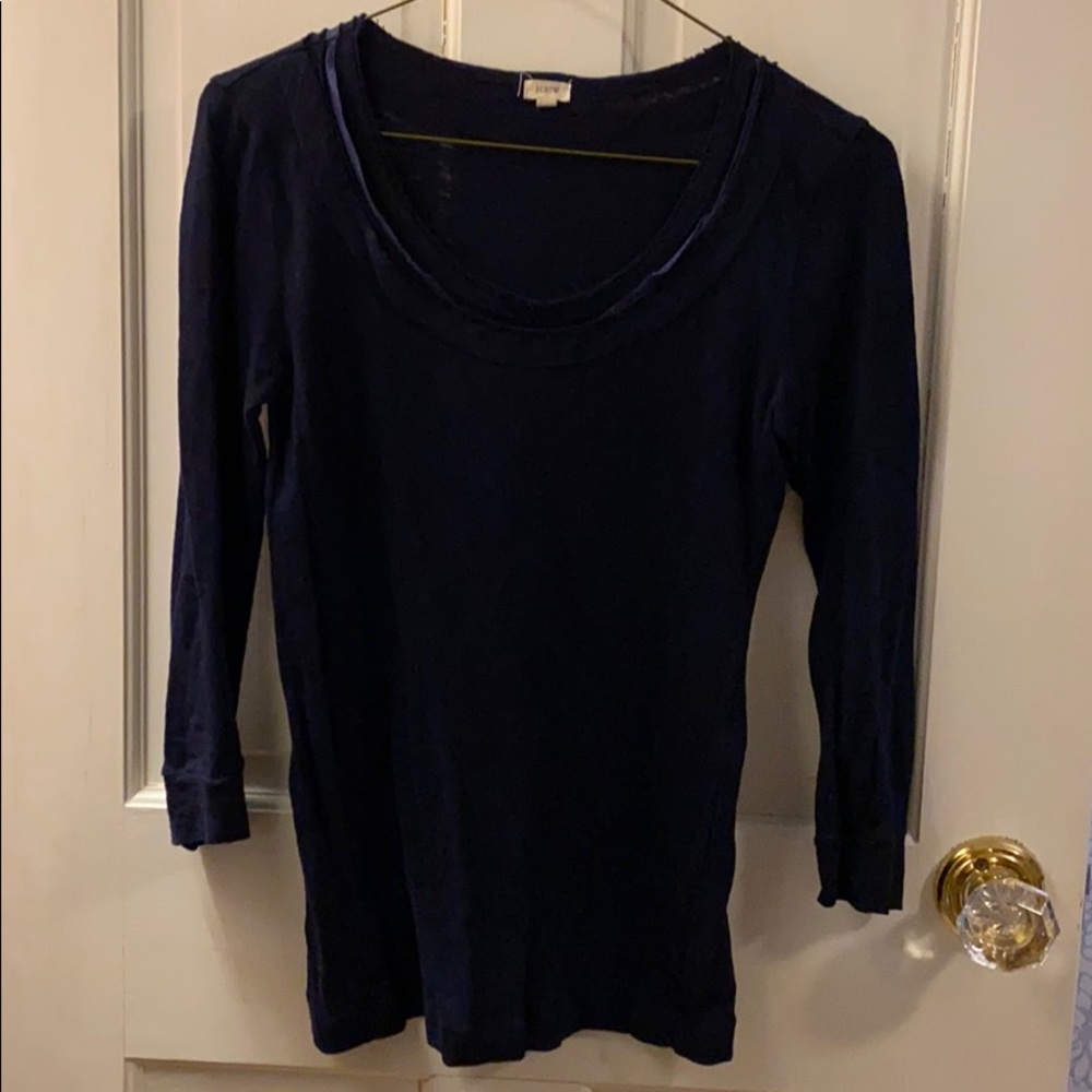 Navy scoop neck shirt